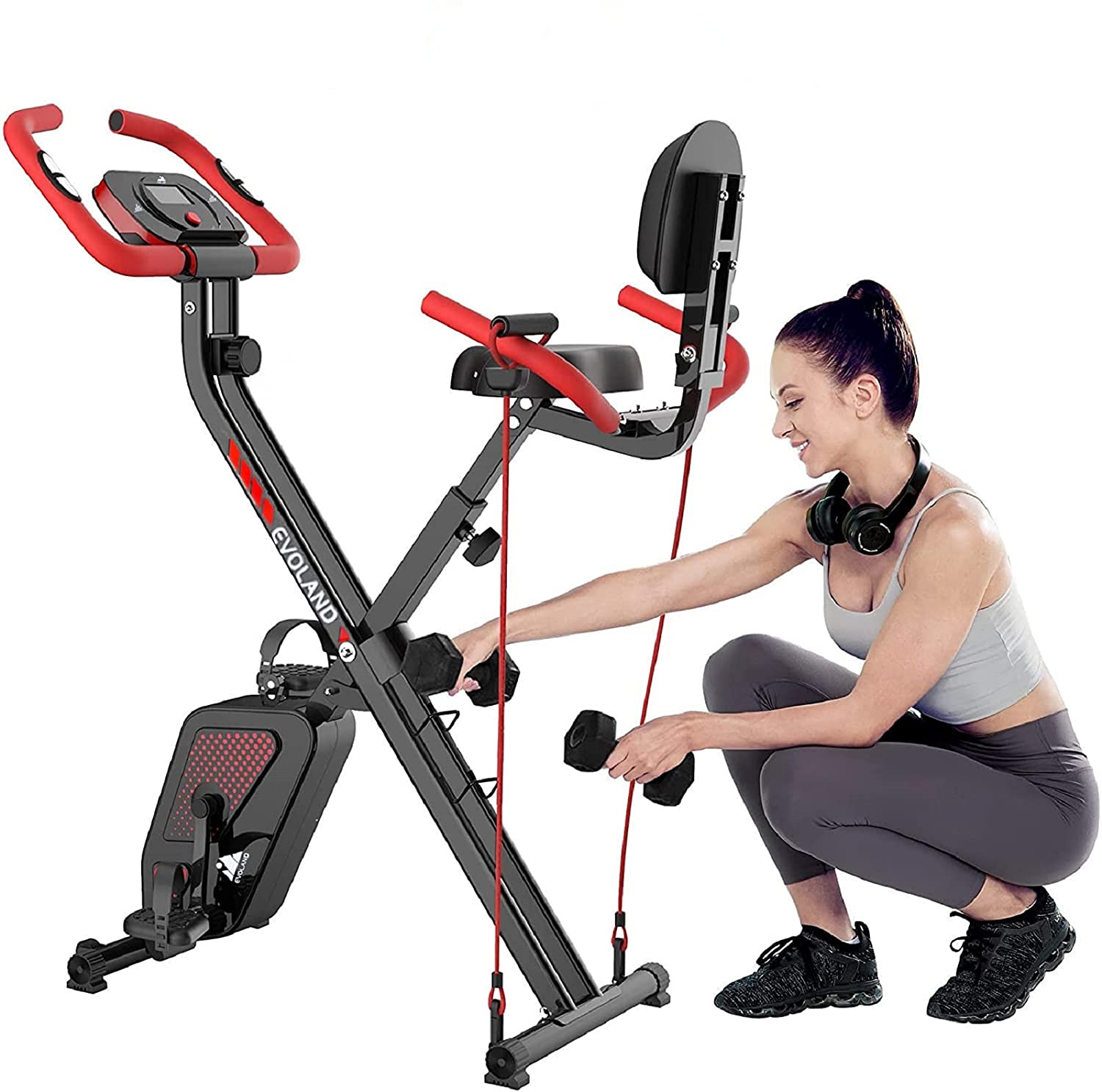 EVOLAND Heimtrainer Fahrrad Ergometer Fitnessbikes Cardio