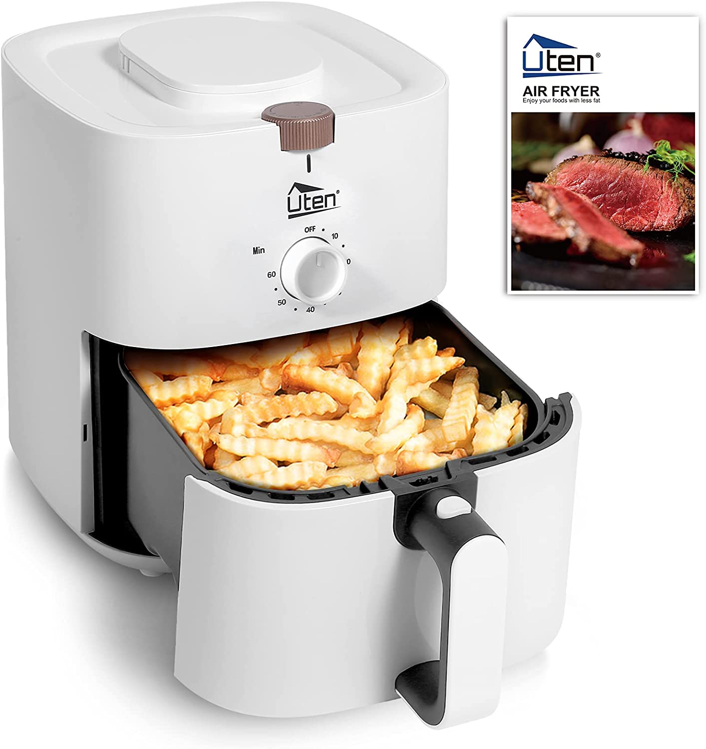 Uten 4L Air Fryer 1500W Oil Free Low Fat Healthy Cooker Oven Food