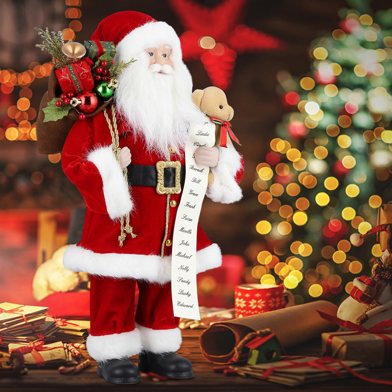 28-60CM Weihnachtsmann Nikolaus Dekoration Weihnachten Deko Figur Santa Rot  | eBay