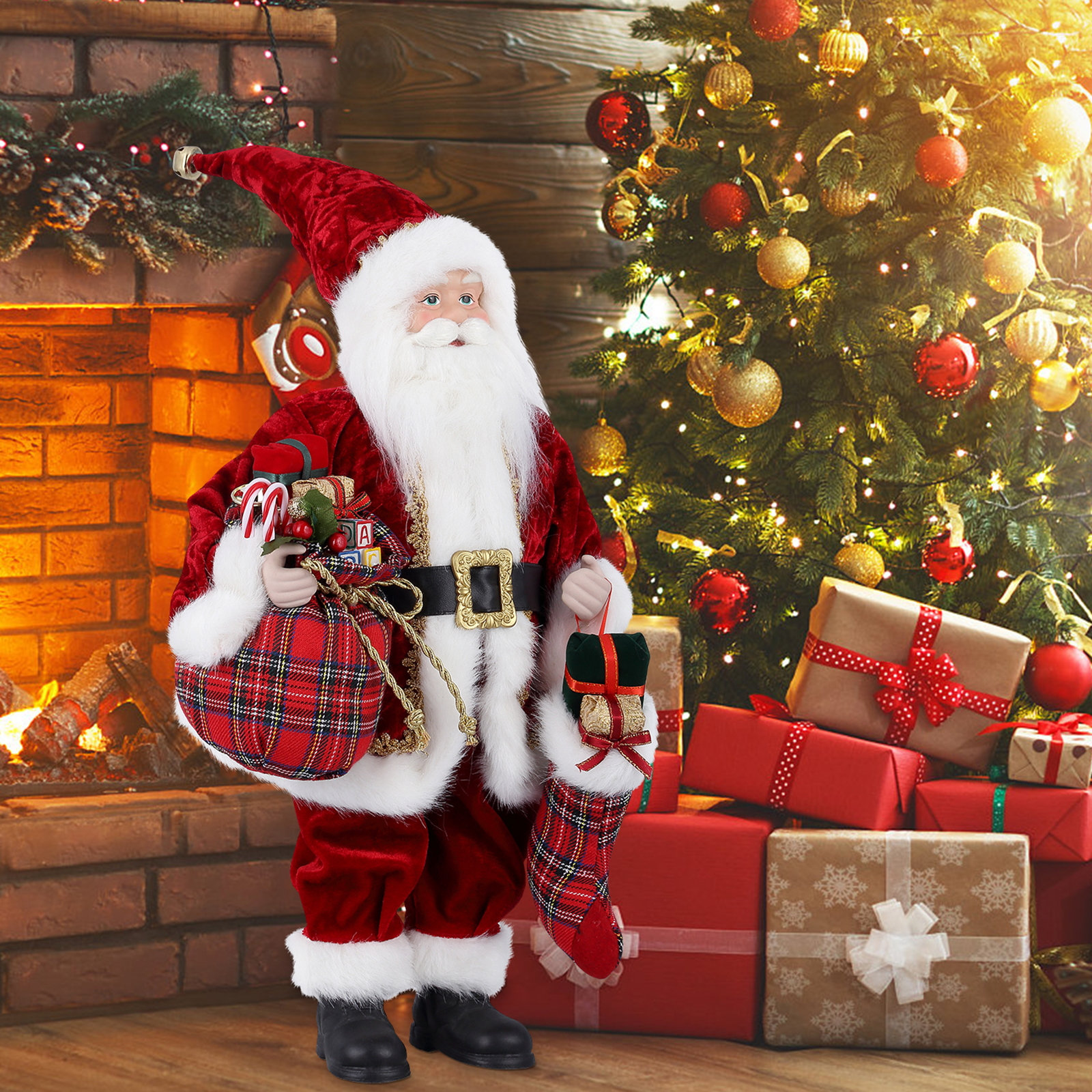 Weihnachtsmann Nikolaus Santa XXL Weihnachtsfigur Dekofigur Weihnachten  46cm | eBay