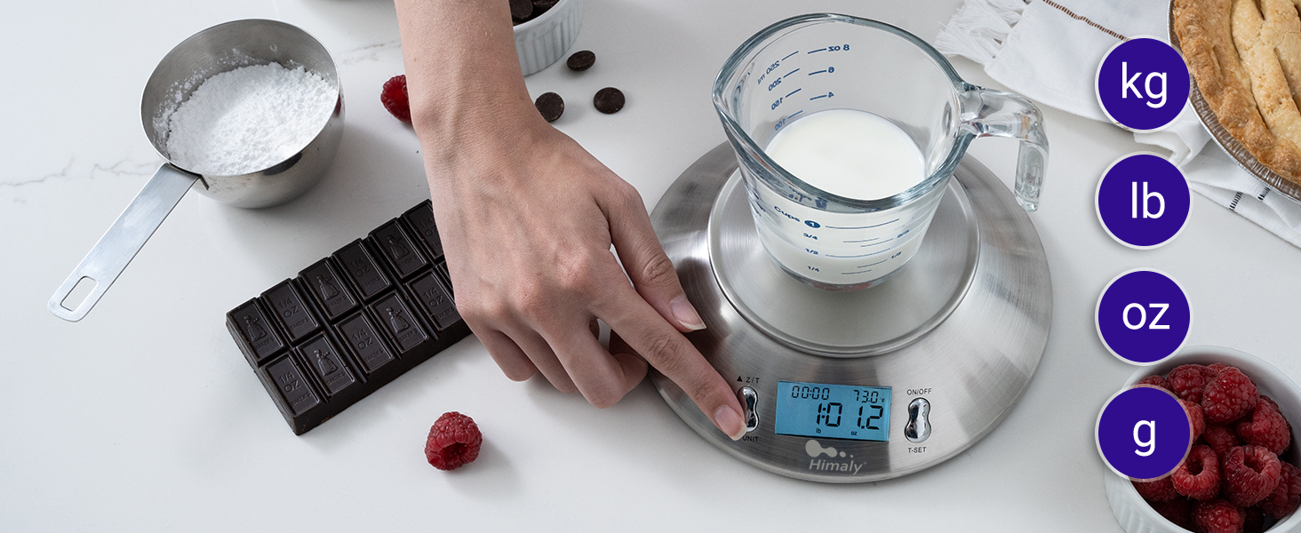 Digital Kitchen Scale With Removable Bowl Electronic Stainless Steel Food Scale