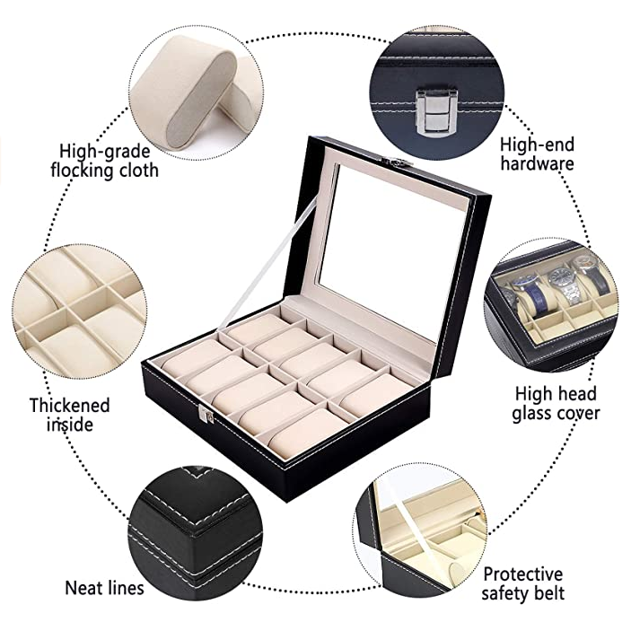 Uhrenbeweger Automatik Uhrenbox Uhrenkasten Box Watch Winder für 2/10