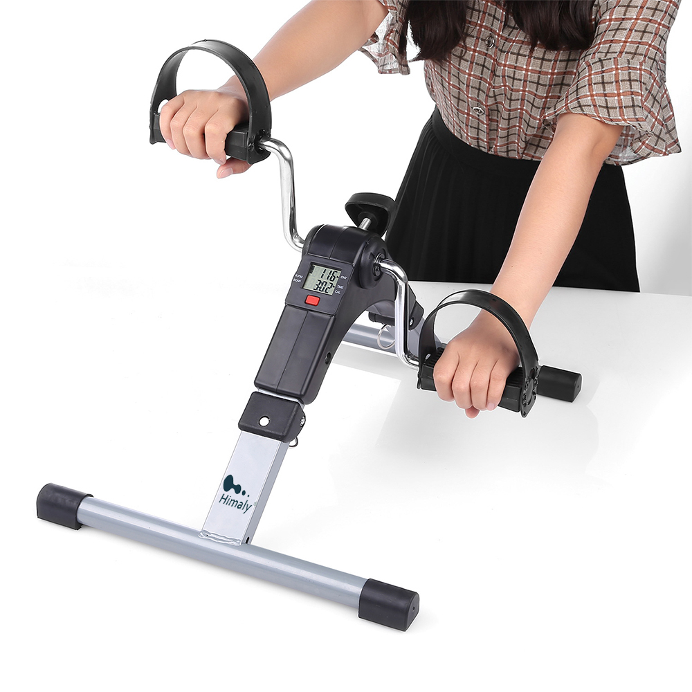 Himaly Foldable Mini Pedal Exerciser Arm Leg Fitness Exercise Bike Lcd Workout Ebay